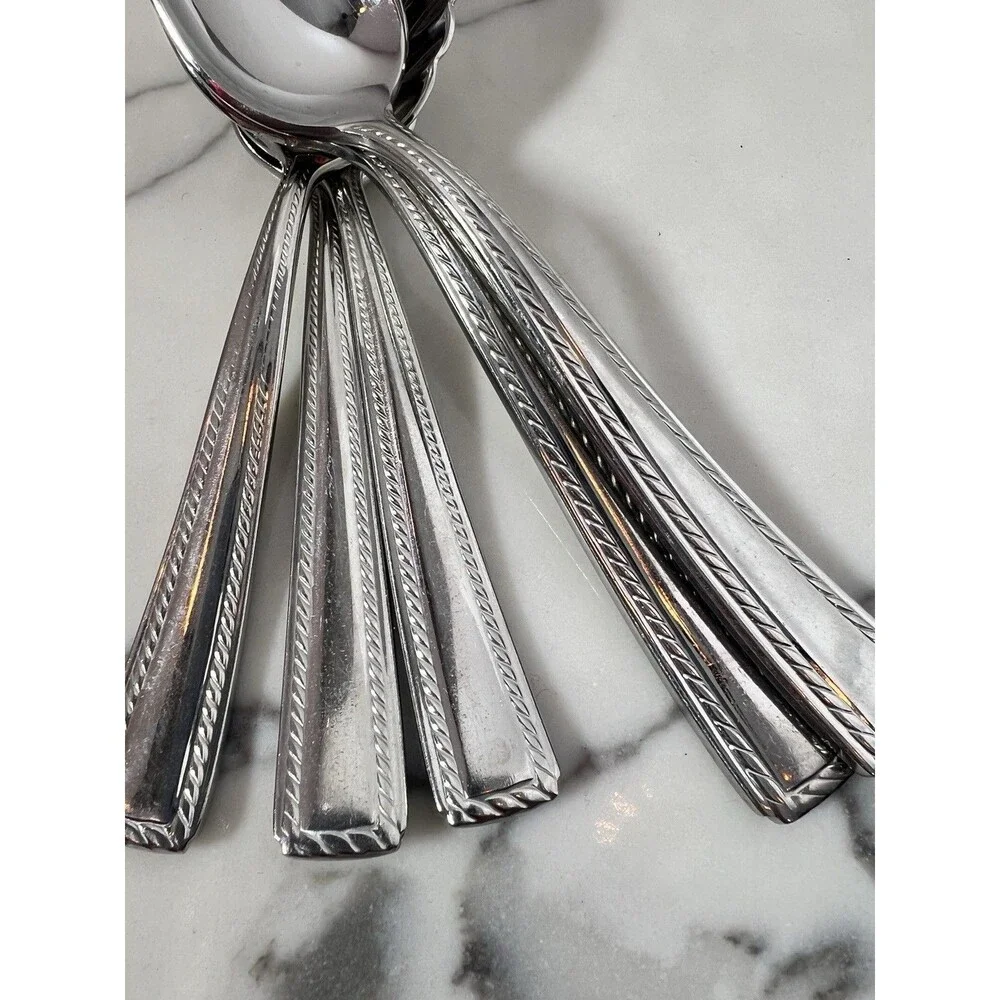 5 Spoons Oneida Stainless Flatware IVY FLOURISH 18/10 Silverware